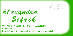 alexandra sifrik business card